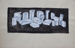 Paul Morez - Acrylic on paper
50 x 80 cm, 1980