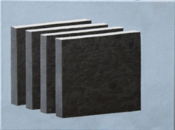 Paul Morez - Verkleind zwarte vierkanten
Oil on canvas
30 x 40 cm, 2025